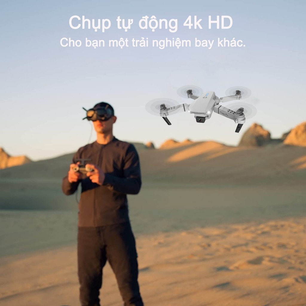 E99Pro drone 4K HD camera kép HD 1080p, hỗ trợ WiFi, drone 200m có thể tự do chuyển đổi góc nhìn | BigBuy360 - bigbuy360.vn