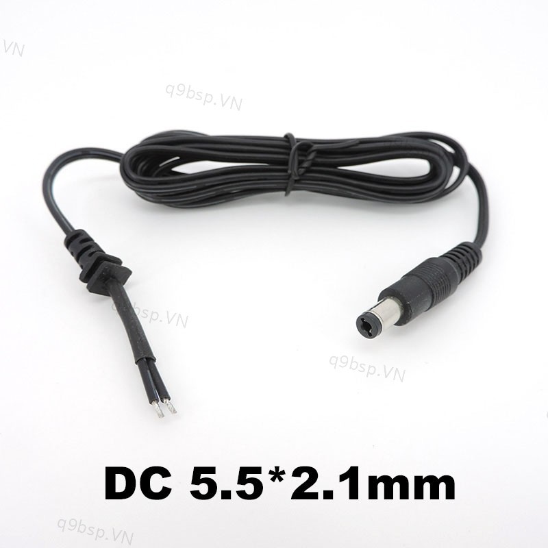 150cm DC Dây Cáp Nguồn Cung Cấp Dây DC Nam Cắm 2pin 5.5 * 2.1mm Đầu Ra 20awg VN9B