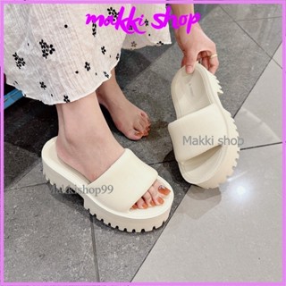 (Hàng L1) Dép nữ đế cao quai ngang,dép đi mưa, dép đúc đế khủng cao 6cm mới (Lùi 1 size )