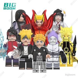 Naruto Khối Xây Dựng Uzumaki Otutuki Momoshiki Unchiha Sasuke Unchiha Boruto Sarada Hyuga Hinata Anime Nhựa Mini Đồ Chơi Trẻ Em