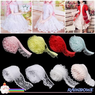 Vải Ruy Băng Co Giãn Phối Ren Nhiều Màu Sắc Dùng May Quần Áo Búp Bê Diy