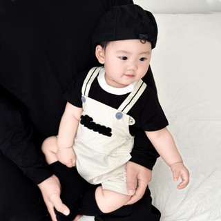 Bộ quần áo yếm kaki cho bé trai bé gái Áo liền quần bodysuit cho trẻ sơ sinh mặc hè SLH238