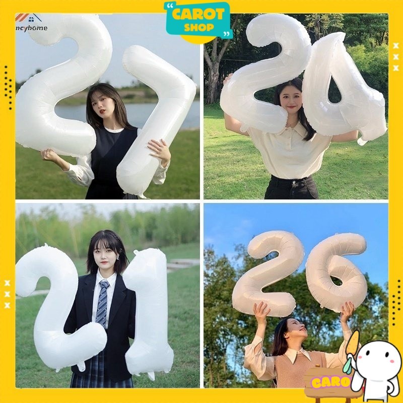 [TẶNG ỐNG THỔI] Bóng số tuổi sinh nhật, Bóng số sinh nhật tông hàn quốc SIZE ĐẠI dùng chụp ảnh, trang trí sinh nhật