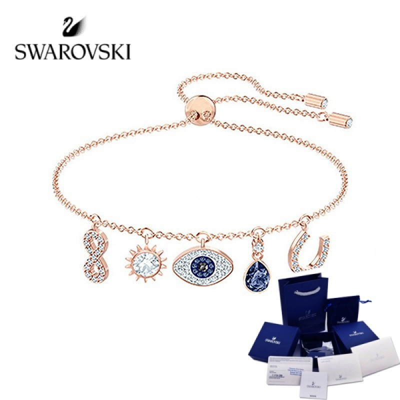 Swarovski SYMBOL Vòng Tay Nữ Bạc Có Thể Điều Chỉnh Vòng Tay Nữ Vòng Tay Trang Sức Vòng Tay Đẹp Vòng 