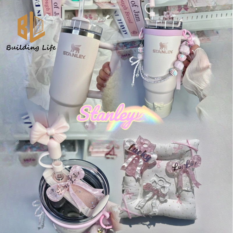 Bộ Trang Trí Cốc DIY Tùy Chỉnh Bảng Tên Cho Stanley2 Nắp Cốc Biển Tên Tumbler Thẻ 40oz 30oz 20oz Có 