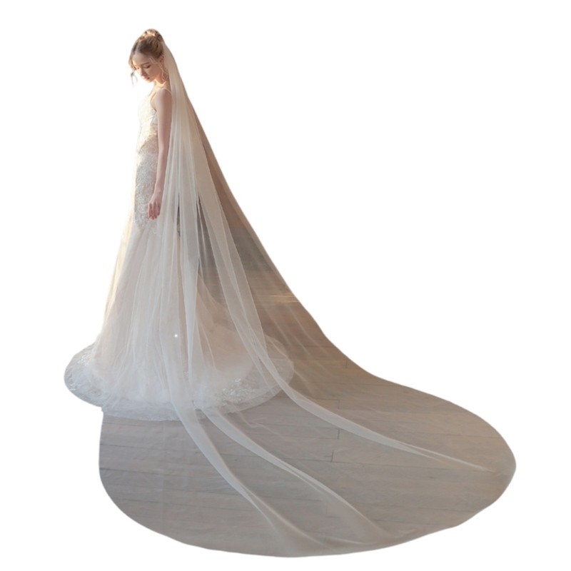 Fine Wedding Veil Bridal Veil Bride To Be Bridal Tắm Đám cưới Mạng che mặt dài