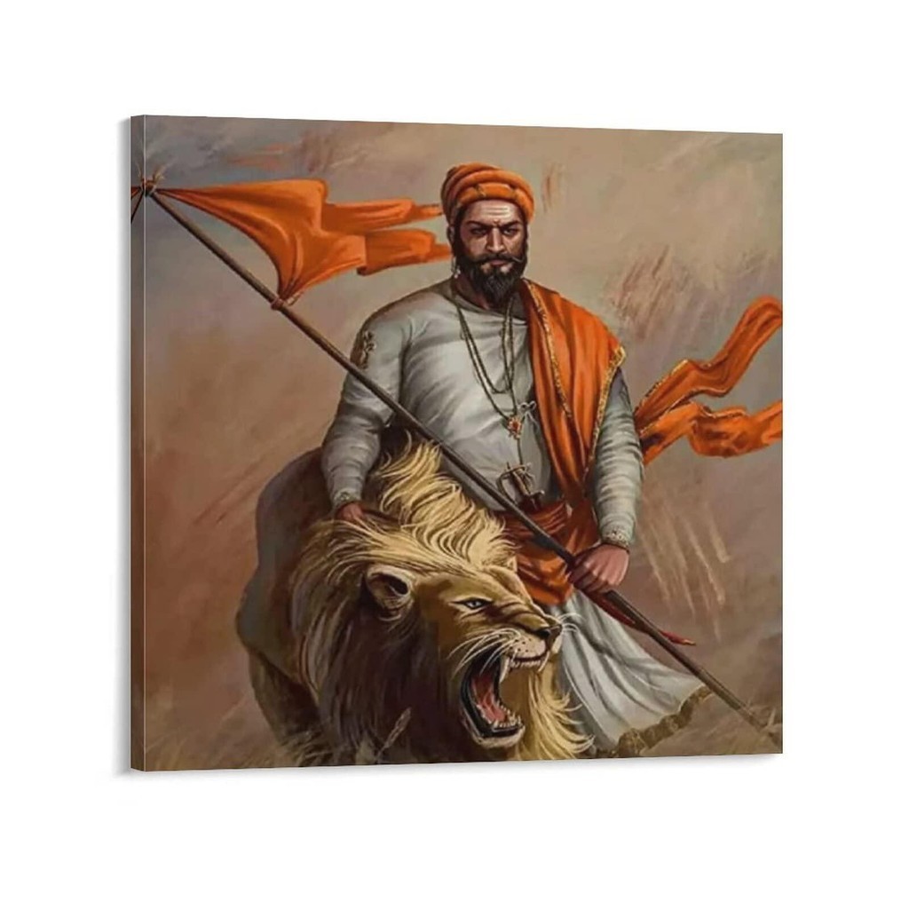 Áp phích tôn giáo Hindu Hợp thời trang Nghệ thuật treo tường Áp phích Thần Hindu Áp phích Shivaji Ma
