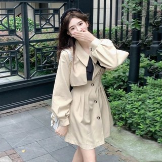 Váy đường phố ngọt ngào và ngọt ngào mùa thu 2021 thiết kế mới phong cách Pháp dài tay nhẹ trưởng thành váy phong cách chị em quần áo nữ
