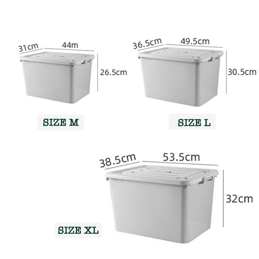 Thùng Nhựa Đựng Đồ, Thùng Đựng Đồ Chơi Enoda Home Có Bánh Xe, Có Nắp Nhiều Kích Thước Q010 | BigBuy360 - bigbuy360.vn