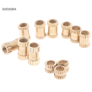 Guouqna 100 chiếc m3 đai ốc tiêm đúc đồng có dây ren chèn hạt guouqna