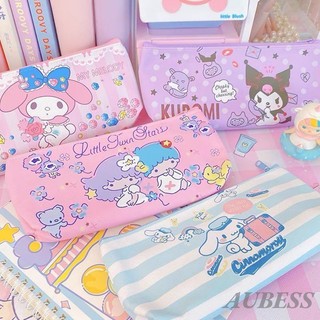Hộp Đựng Bút Sanrio Dễ Thương Kuromi Cinnamoroll Nhỏ Đôi Ngôi Sao Pu Chất Liệu Sinh Viên Văn Phòng Phẩm Túi Bảo Quản Túi Đựng Bút Chống Thấm Nước