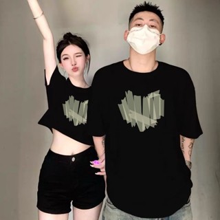 Áo thun 3158 nam nữ vải cotton khô họa tiết trái tim phong cách Hàn Quốc thời trang dành cho cặp đôi