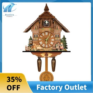 Cuckoo Đồng Hồ Phòng Khách Đồng Hồ Treo Tường Phong Cách Retro Rừng Cuckoo Đồng Hồ Báo Thức Đồng Hồ Treo Tường Trẻ Em Trang Trí Nhà Báo Động