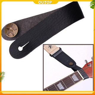 Outop Đàn Guitar Dân Gian Dây Đeo Cổ Đàn Guitar Da Nguyên Chất Đầu Đàn Guitar Acoustic Dây Đàn Ukulele Dây Đeo Phụ Kiện