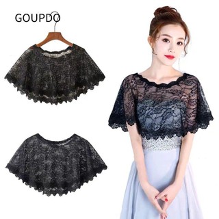 Khăn choàng ren Đạo cụ ảnh Khăn choàng buổi tối Quấn ren xuyên thấu