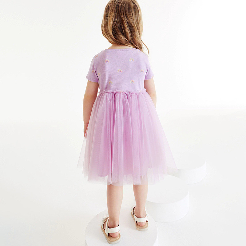 Đầm Công Chúa Tay Dài Chất Liệu cotton Thêu Họa Tiết Xinh Xắn Cho Bé Gái