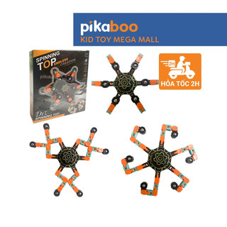 Đồ chơi con quay spinner biến hình 6 chân Pikaboo kích thích não bộ giải tỏa căng thẳng chất liệu nhựa an toàn