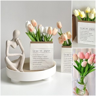 Hoa Tulip Nhân Tạo DIY Để Bàn Hoa Lãng Mạn Hoa Giả Sinh Nhật Lễ Tình Nhân Bạn Gái Quà Tặng Trang Trí Nhà Cửa