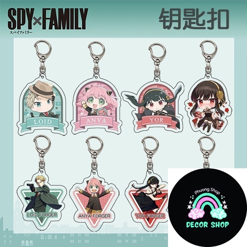 Móc khóa Spy Play House SPY×FAMILY Anya Yoel Lloyd Folger House Mặt dây chuyền acrylic