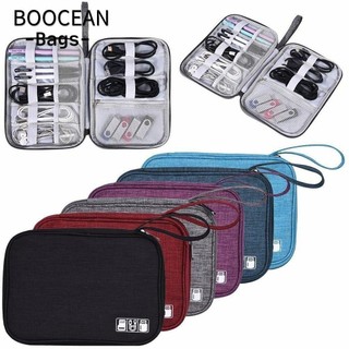 BOOCEAN Túi lưu trữ kỹ thuật số, Phụ kiện điện tử Túi cáp USB dung lượng lớn, Hộp đựng tai nghe chống nước đa chức năng Túi đựng dây du lịch