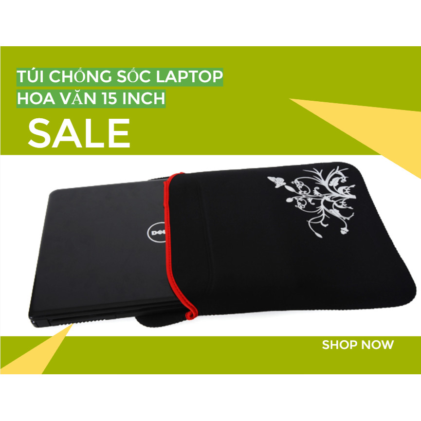 Túi Chống Sốc Laptop Hoa Văn 15 inch Cao Cấp