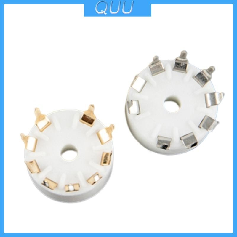 Quu 5 Chiếc Chất Lượng B9A Gốm 9Pin Ống Ổ Cắm Cho 12AX7 12AT7 12AU7 ECC83 ECC82 E88CC 6922 6p1 6p14 Cải Tiến Âm Thanh Quali