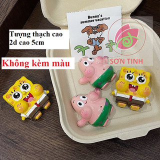 Tô tượng bọt biển hoạt hình sao biển tinh nghịch, thạch cao mini, tô màu cho bé