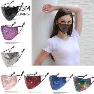 UFANSM Trang Cotton Đính Kim Sa Lấp Lánh Chống Bụi Chống Sương Mù Có Thể Tái Sử Dụng Thời Trang Cho Nam Và Nữ