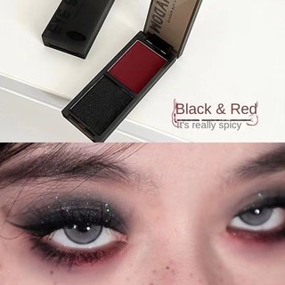 Biya hai màu phấn mắt đen đỏ mờ ngọt ngào thoáng mát phong cách punk khói trang điểm dark series trang điểm mắt tinh tế