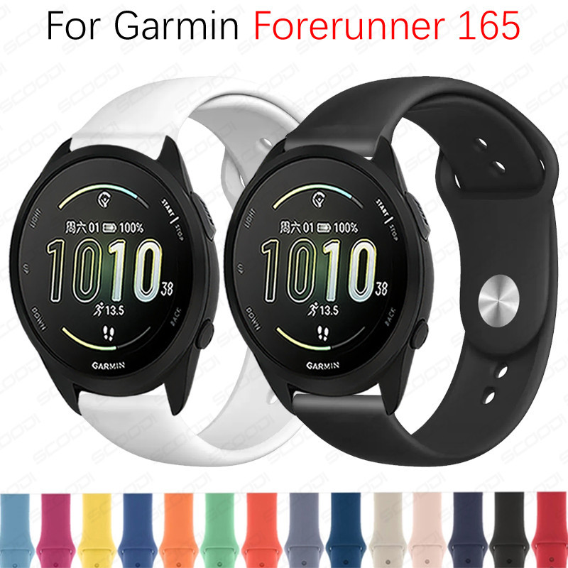 Dây đeo silicon cho Garmin Forerunner 165 / 165 Music Smartwatch Dây đeo đồng hồ đeo tay thể thao