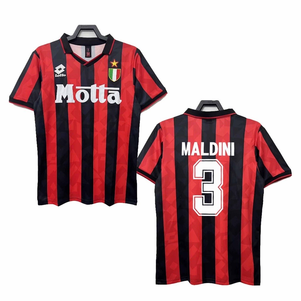 Retro Issue 93 94 AC Milan Maldini Áo bóng đá nam Áo bóng đá