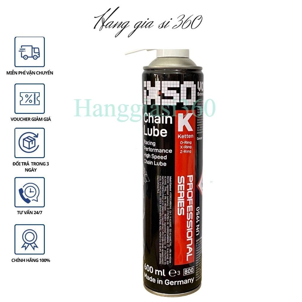 Chai xịt Dưỡng Sên Bôi Trơn Sên Xích Xe Máy Voltronic IX50 600ml Jumbo