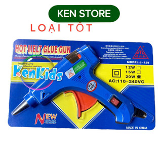[ LOẠI 1 ]  Súng bắn keo nhỏ 20w kèm 5 cây keo nến KEN STORE