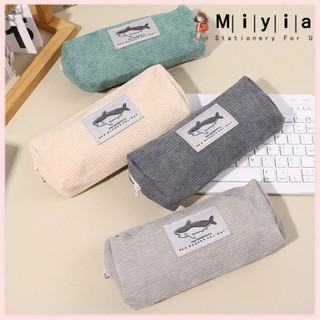Hộp đựng bút nhung cá mập kawaii hàn quốc dây kéo đơn giản túi đựng bút học sinh trường văn phòng văn phòng phẩm túi bảo quản canvas miyaia.vn
