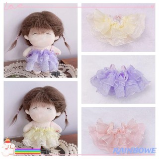 Váy búp bê rainbow 10cm quần áo búp bê búp bê mặc váy phồng ren