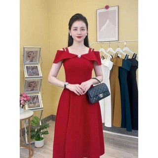 Đầm thiết kế dây đá Nữ Women Thời Trang Đầm Nữ Váy Dự Tiệc Thiết kế Đầm trung niên  Váy Thiết Kế Có BIGSIZE M,L,XL,XXL