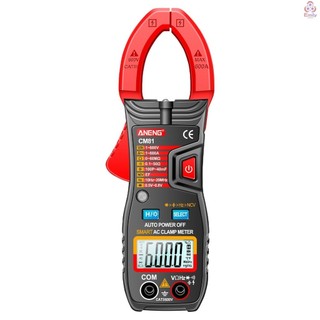 Aneng CM81 Đồng hồ đo kẹp AC thông minh Loại kẹp Đồng hồ vạn năng 6000 Đếm Vôn kế phạm vi tự động 600A Ampe kế Đồng hồ điện trở có đèn pin
