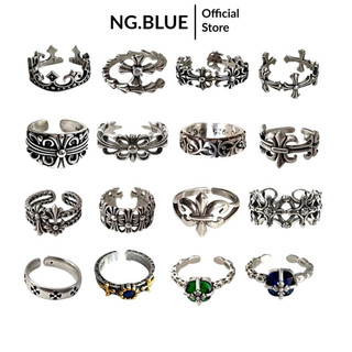  Nhẫn chrome heart nam nữ bạc 925 không gỉ đẹp chorme heart cromheart chrome hearts freesize đôi phụ kiện trang sức y2k 