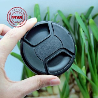 Nắp Len 55mm có Dây Trung Tâm Pinch Chụp Trên Nắp Ống Kính Trước & Dây Cho Canon Nikon X6T4