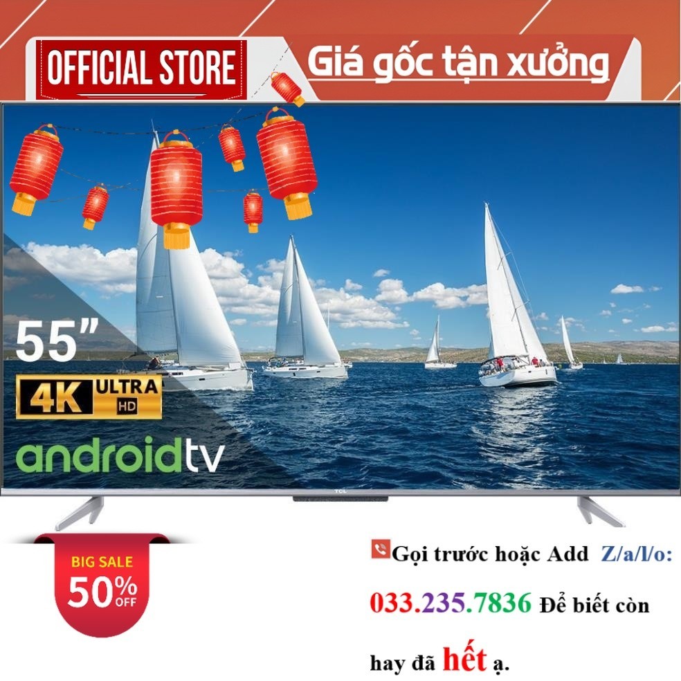 Android Tivi TCL 4K 55 inch 55P725 <new
