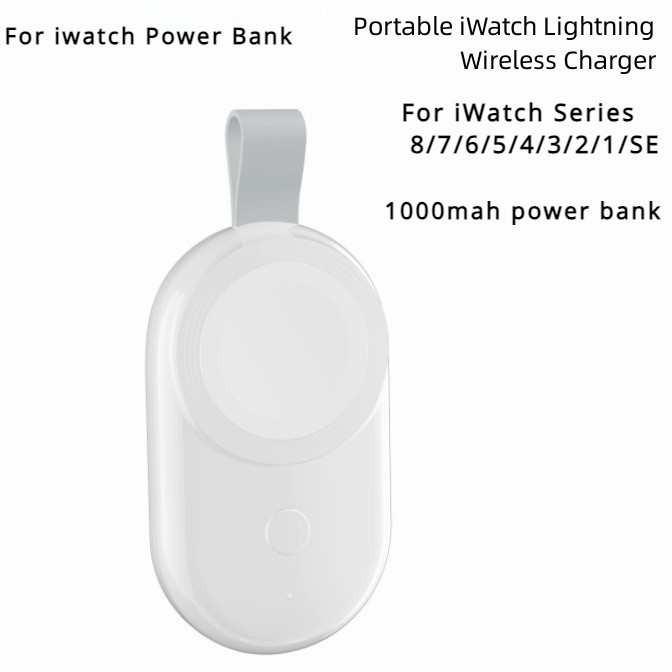 2024 Mini 1000mAh Di Động Power Bank Cho iWatch Bộ Sạc Pin Từ Tính Không Dây Cho iWatch Series 8 / 7
