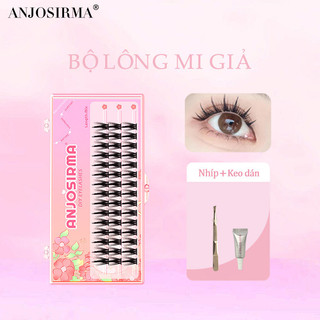 ANJOSIRMA mi cụm tự dính, Lông mi giả tự nhiên và mi giả cụm có thể sử dụng được nhiều lần, 11-13mm mi giả tách sợi