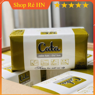 Giấy ăn rút lụa 280 tờ cao cấp 2 lớp Cata - Hàng chuẩn loại 1