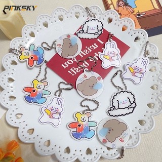 Móc Khóa acrylic mini Hình Thỏ / Gấu Hoạt Hình Dễ Thương