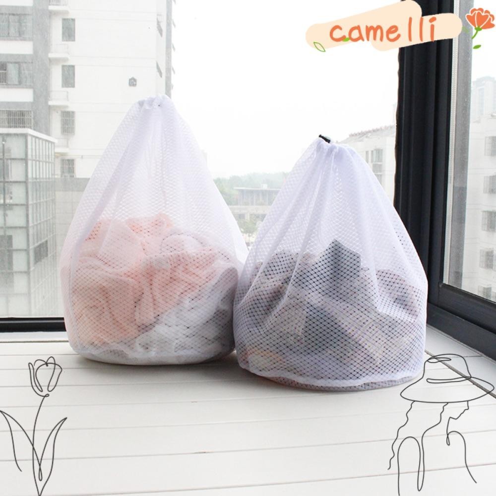 Camelli1 2 / 4 Túi Giặt Giặt, Túi Giặt Lưới Nylon Dây Rút, Dụng Cụ Giặ