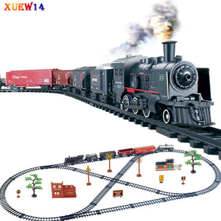 Ng Mô phỏng Đồ chơi đường ray xe lửa cổ điển Little Train Retro Bộ đồ chơi tàu hơi nước