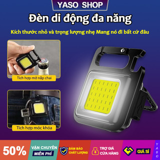 Đèn pin cob led siêu sáng-móc khóa mở nắp chai-dễ dàng mang theo