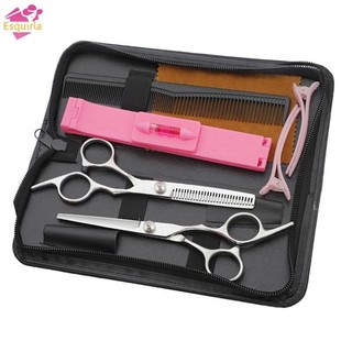 Esquirla 1 bộ kéo cắt tóc chuyên nghiệp làm mỏng thợ cắt tóc tại nhà bộ cắt tóc du lịch