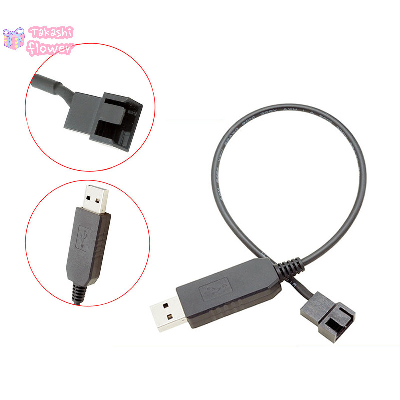 [Takashiflowerv] USB Sang 4Pin PWM 5V Sang 12V Boost Line USB Tay Quạt PC Power Adapter Kết Nối Cáp Chuyển Đổi Cho PC Quạt Làm Mát