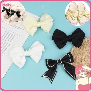 Phụ Kiện Trang Trí Xăng đan Đính Đá Hình Nơ Xinh Xắn charms